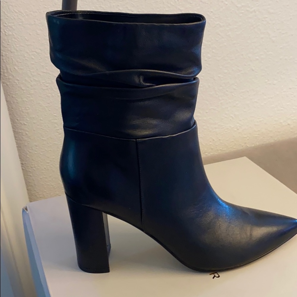 NWT Marc Fisher Unana Booties in Black Leather